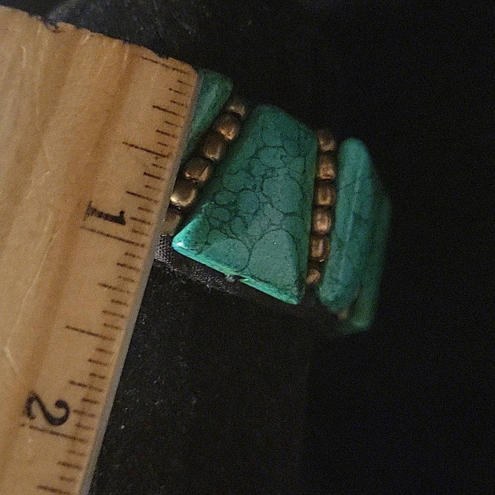 Ooak Turquoise Stretch Opened Cuff Bangle Nwot - image 4